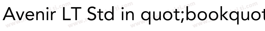 Avenir LT Std in quot;bookquot; weight字体转换